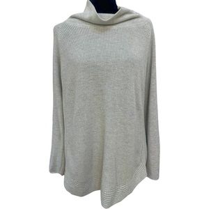 Fate Light Grey Oversized Cowl Neck Sweater With Side Zippers Size‎ L